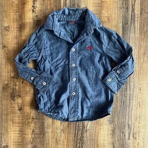 Wrangler Blue Polo Shirt Lightweight Denim